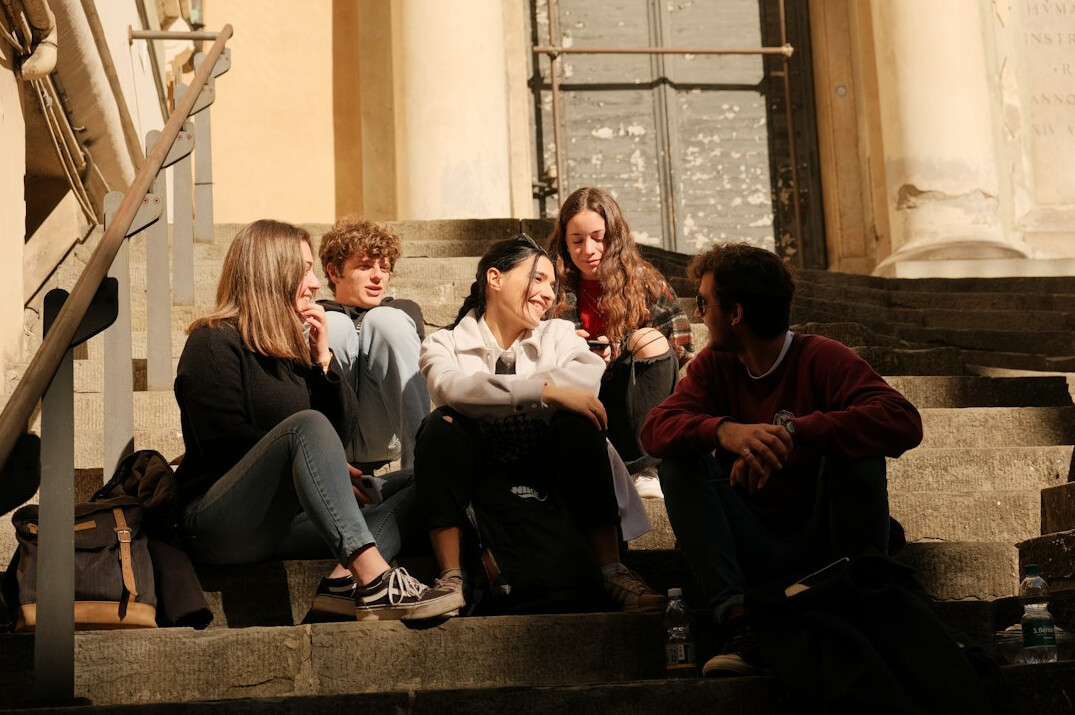 teenagers discussing politics