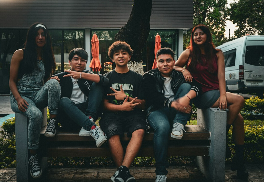 diverse group of teenagers
