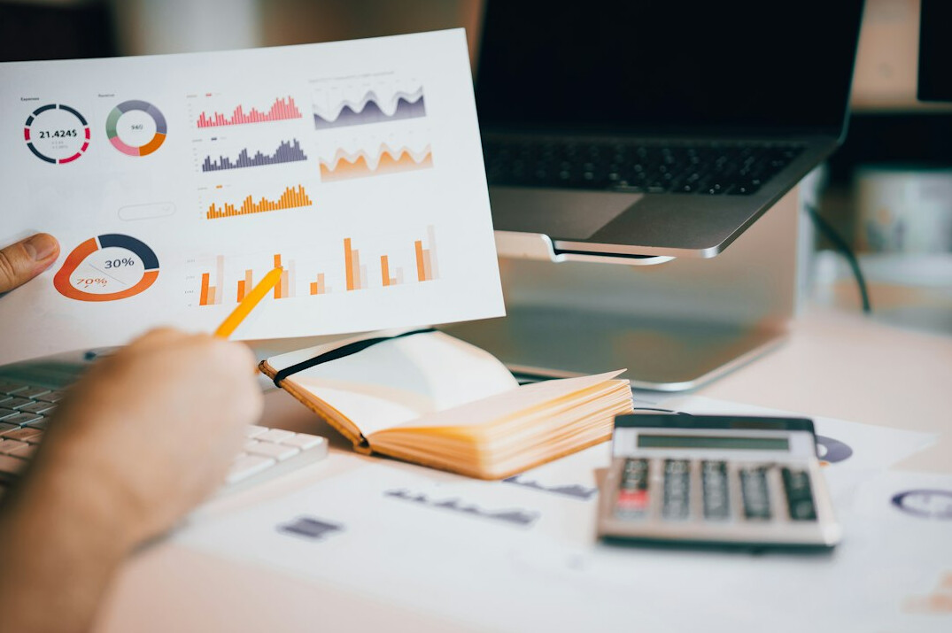 researcher analyzing survey data