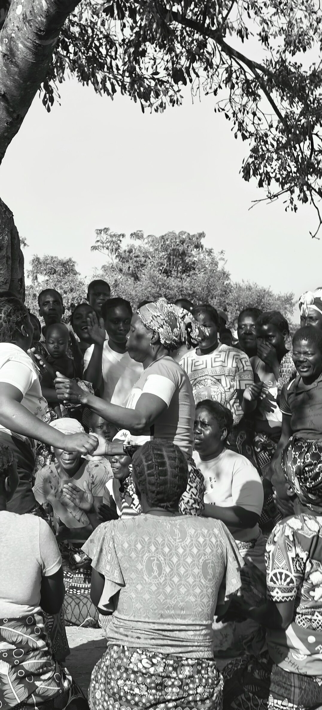 community meeting in village